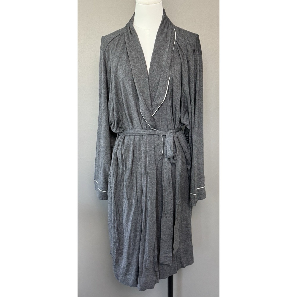 NWT Stars Above 3X/4X Gray W/White Piping Knee Length Robe W/Pockets - Picture 1 of 8